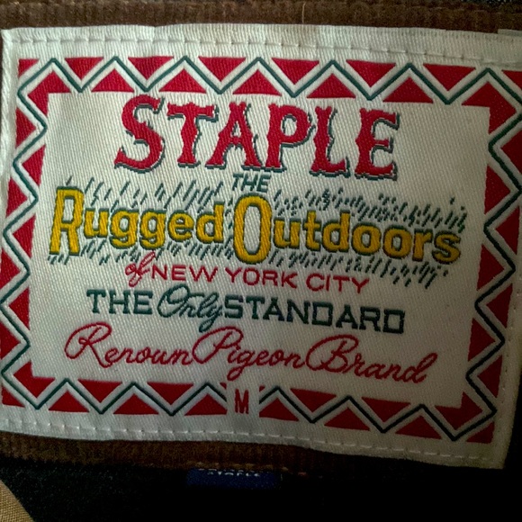 Staple long sleeve button up, denim and camo shirt - Picture 3 of 6